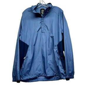 Zero Restriction Tour Series Mens Large Blue Plaid Windbreaker (H3)